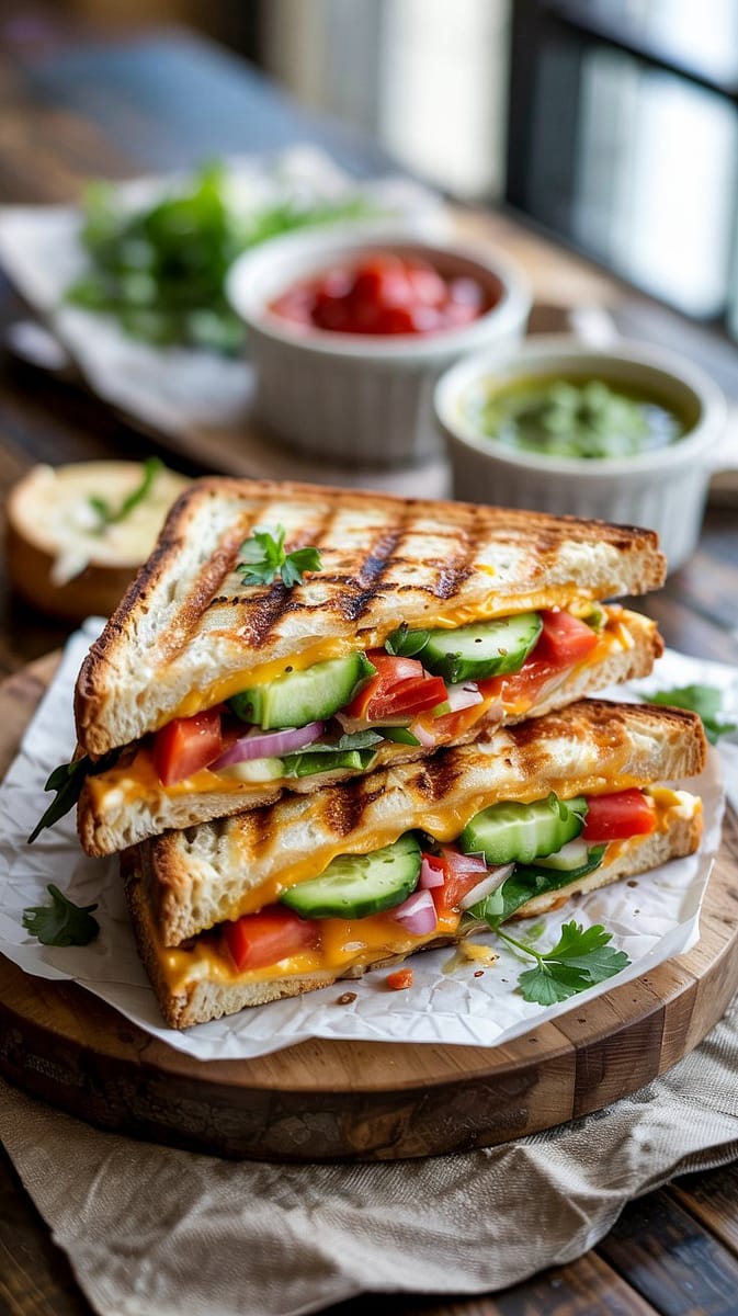 Veg Grilled Sandwich Recipe