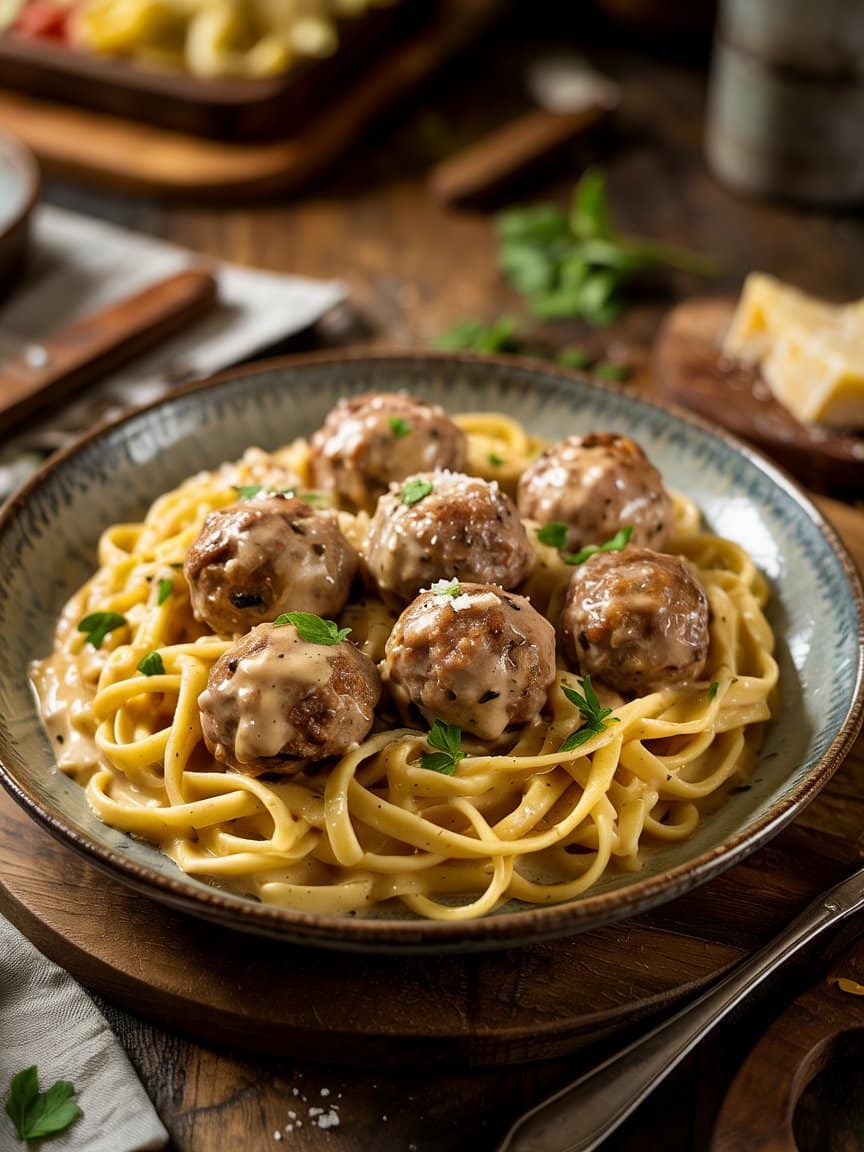 Swedish MeatbalL Pasta Recipe