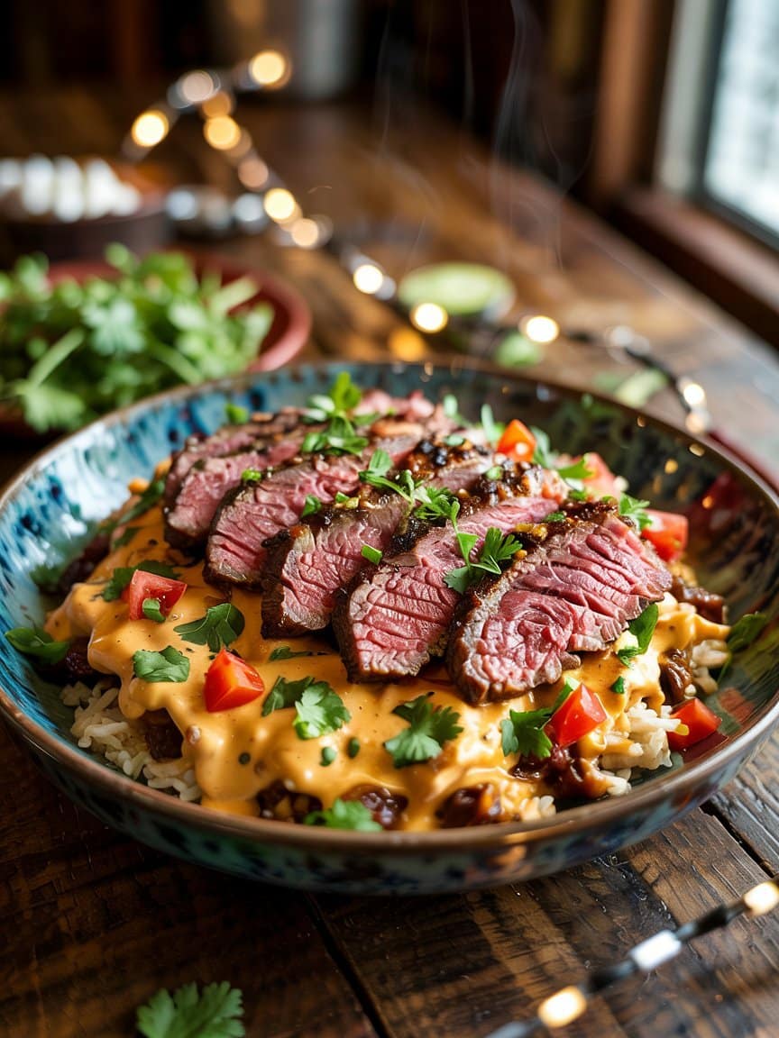 Steak Queso Rice Recipe
