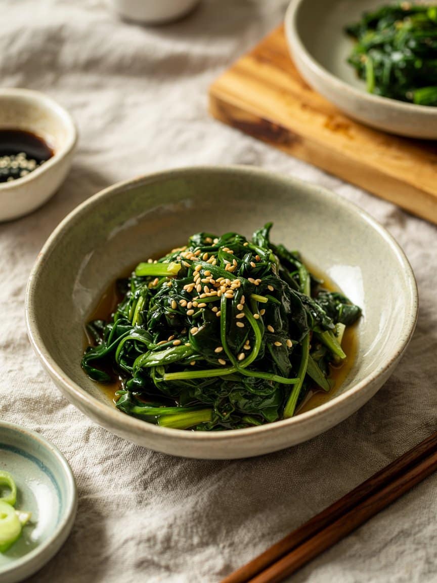 Korean Spinach Side Dish Recipe