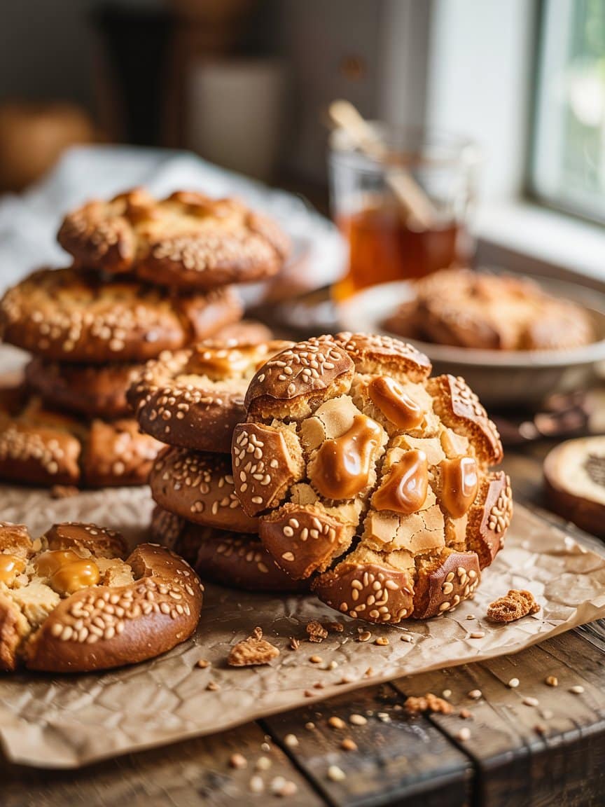 Chewy Sesame Honey Cookies Recipe