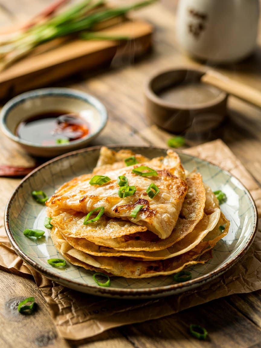 Crispy Rice Paper Scallion Pancakes Recipe