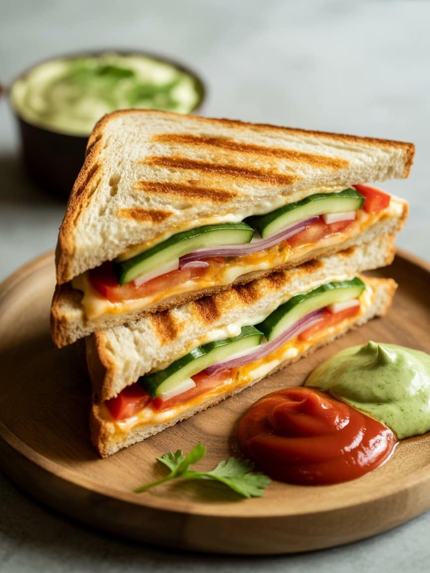 Veg Grilled Sandwich Recipe