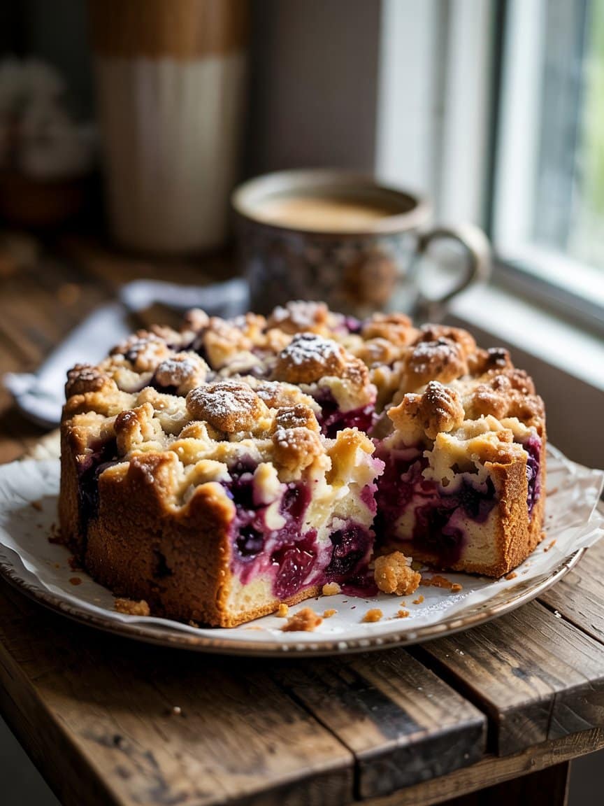 Blueberry Muffin Streusel Cake Recipe